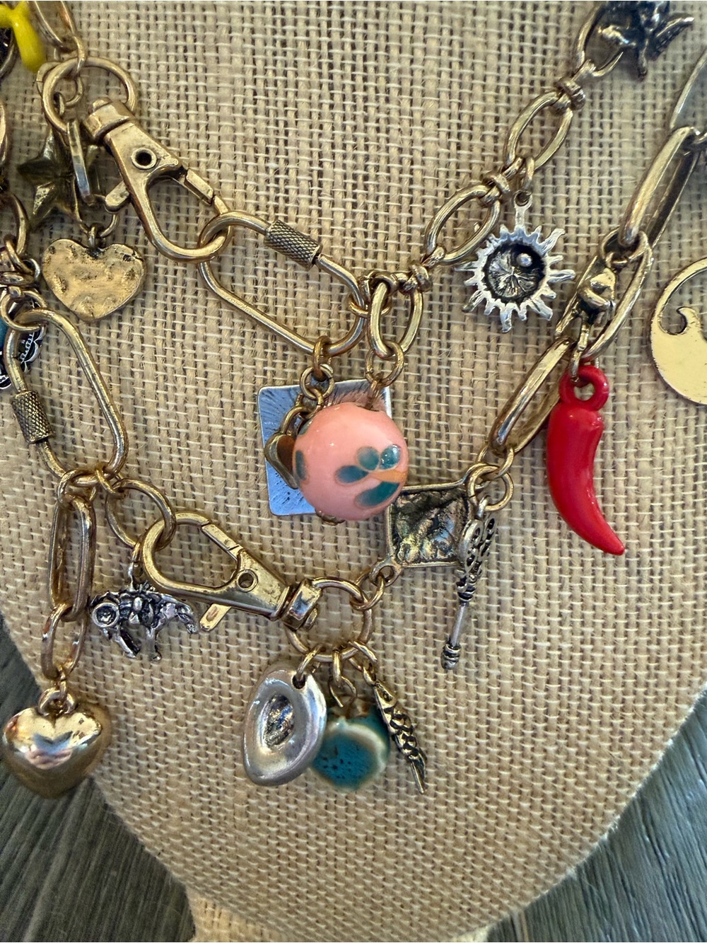 Free People Gone Tone Maxamillion Charm Necklace - Picture 4 of 7